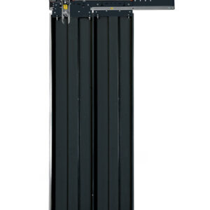 Space-saving 2-panel telescopic cabin elevator door, smooth operation