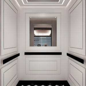 Contemporary elevator cabin M-C08 with high-quality flooring