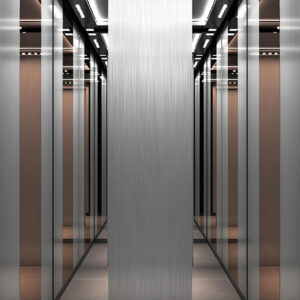 Elegant elevator cabin M-C12 for office or commercial use
