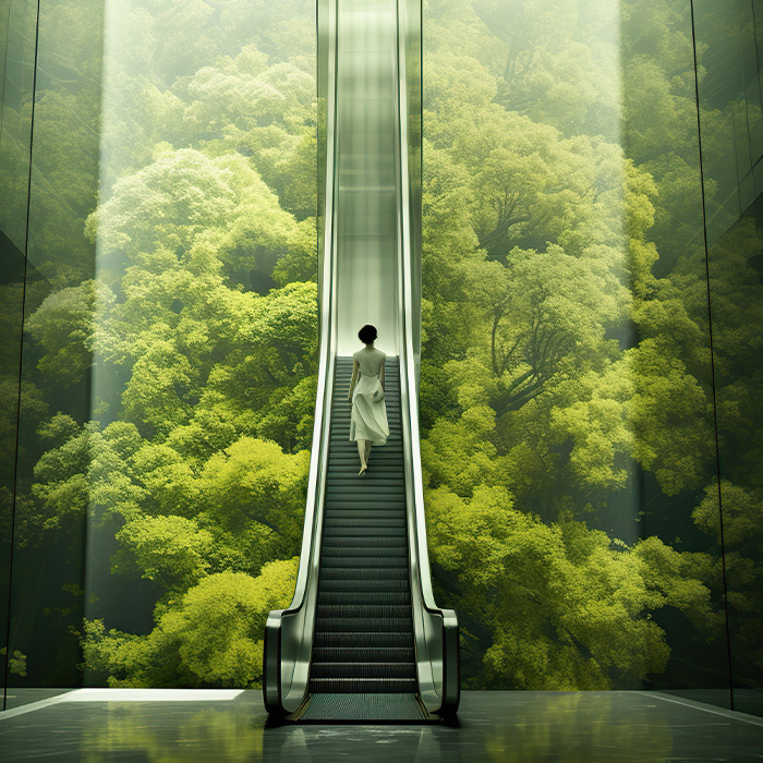 Sustainable MKS Elevator with eco-friendly production, energy-efficient systems, and low environmental impact.